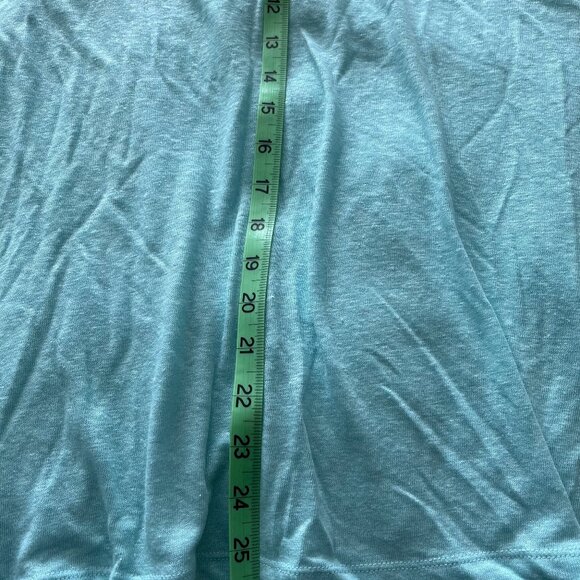 Laura Plus Turquoise V-Neck Short Sleeve TShirt - Size 2x GUC - Picture 4 of 7